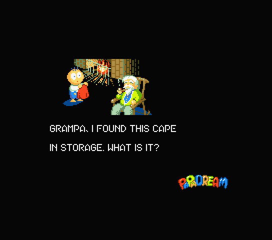 Game screen for the new English patch for PaRaDream